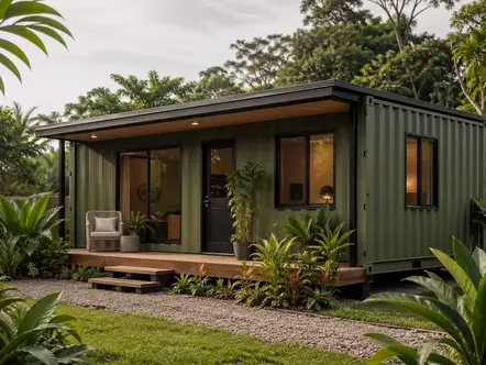 Vivienda modular usada como referencia para evaluar alternativas de construcción